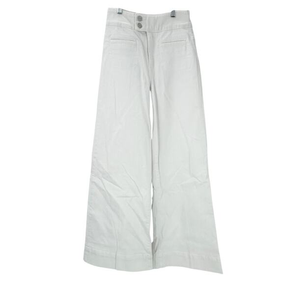 Frame Le Pixie Hardy Wide Leg Pant High Rise Solid White Size 25 NWT - Picture 7 of 16
